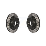 Rear Coated Drilled Slotted Disc Brake Rotors Pair For BMW 328i 320i 428i 228i 230i 328d xDrive KD-100200