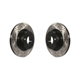 Rear Coated Drilled Slotted Disc Brake Rotors Pair For BMW X3 X4 KD-100181