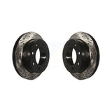 Rear Coated Drilled Slotted Disc Brake Rotors Pair For Chevrolet Express 3500 2500 GMC Savana KD-100105