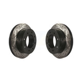 Rear Coated Drilled Slotted Disc Brake Rotors Pair For Chevrolet Silverado 2500 HD GMC Express 3500 Sierra Savana Classic Suburban Yukon XL Avalanche 4500 KD-100103