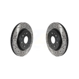 Rear Coated Drilled Slotted Disc Brake Rotors Pair For Chevrolet Traverse GMC Acadia Cadillac XT5 Buick Enclave Blazer Spark XT6 KD-100521