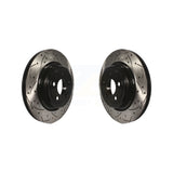 Rear Coated Drilled Slotted Disc Brake Rotors Pair For Dodge Charger Magnum KD-100135