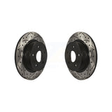 Rear Coated Drilled Slotted Disc Brake Rotors Pair For Ford Escape Transit Connect C-Max KD-100126