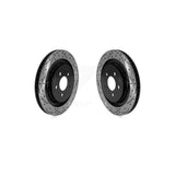 Rear Coated Drilled Slotted Disc Brake Rotors Pair For Ford Mustang KD-100588