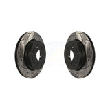 Rear Coated Drilled Slotted Disc Brake Rotors Pair For Hyundai Genesis Coupe KD-100171