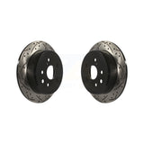 Rear Coated Drilled Slotted Disc Brake Rotors Pair For Lexus IS250 KD-100157