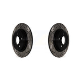 Rear Coated Drilled Slotted Disc Brake Rotors Pair For Mercedes-Benz CLA250 GLA250 INFINITI QX30 B Electric Drive B250e B250 KD-100547
