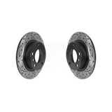 Rear Coated Drilled Slotted Disc Brake Rotors Pair For Mini Cooper Countryman Paceman KD-100542