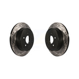 Rear Coated Drilled Slotted Disc Brake Rotors Pair For Nissan Murano INFINITI Pathfinder QX60 Q50 Quest FX35 JX35 Q60 M37 QX70 Q70 Q70L FX45 FX37 M56 M35h KD-100149