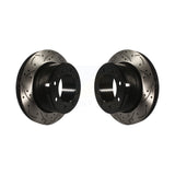 Rear Coated Drilled Slotted Disc Brake Rotors Pair For Ram 2500 3500 1500 Dodge KD-100140