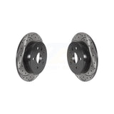 Rear Coated Drilled Slotted Disc Brake Rotors Pair For Toyota Camry KD-100419