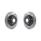 Rear Coated Drilled Slotted Disc Brake Rotors Pair For Volkswagen Tiguan Jetta Audi Q3 Quattro TT KD-100195