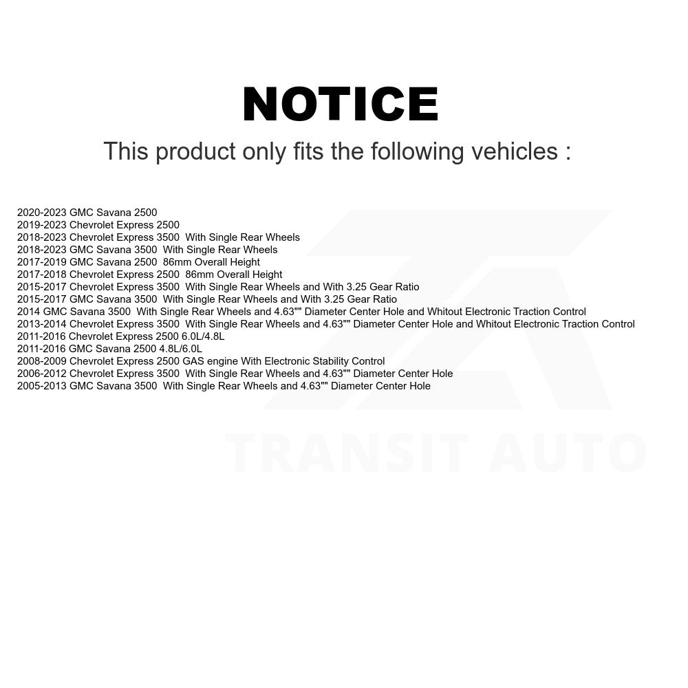 Rear Disc Brake Rotor 8-580380 For Chevrolet Express 3500 2500 GMC Savana
