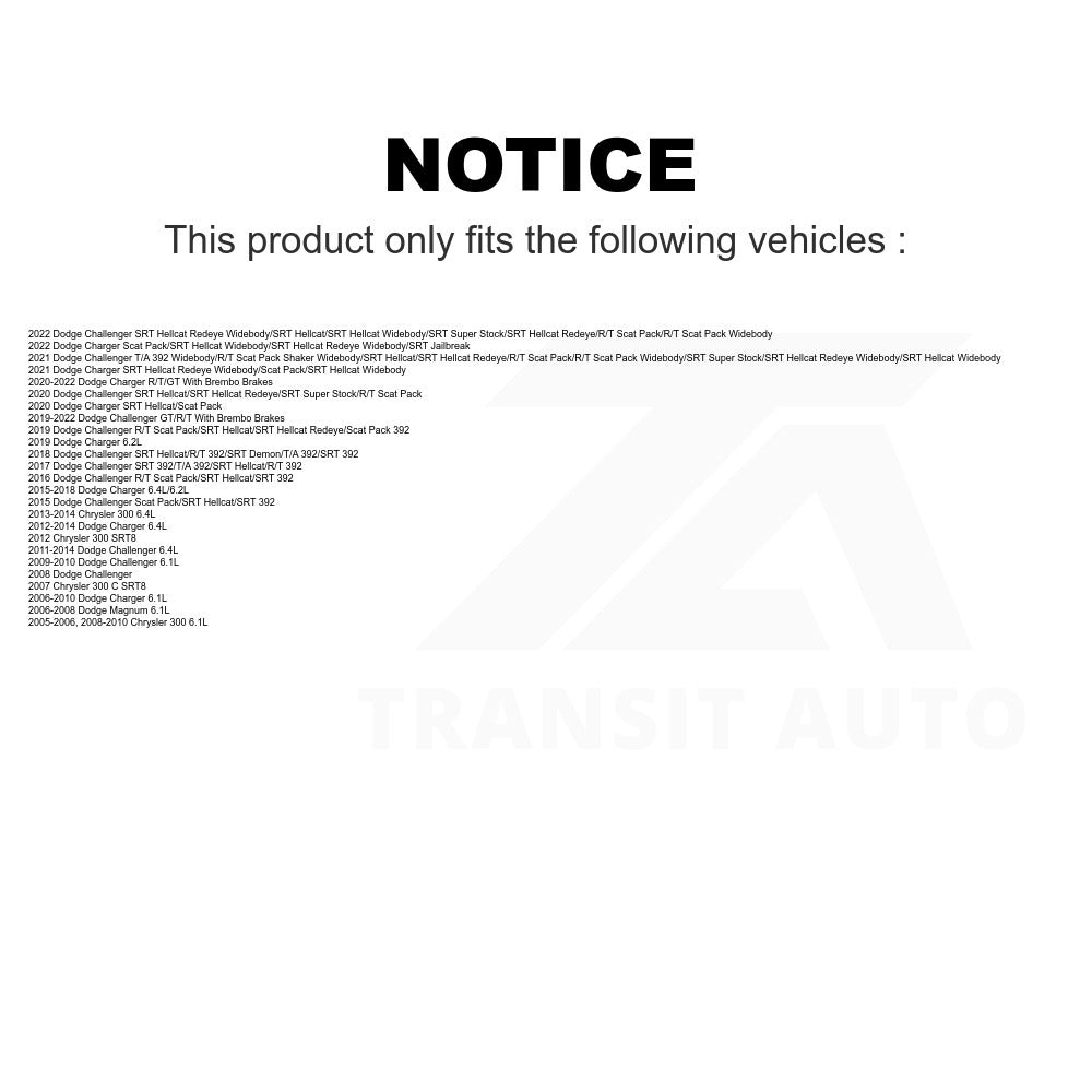 Rear Disc Brake Rotor 8-780390 For Dodge Charger Chrysler 300 Challenger Magnum