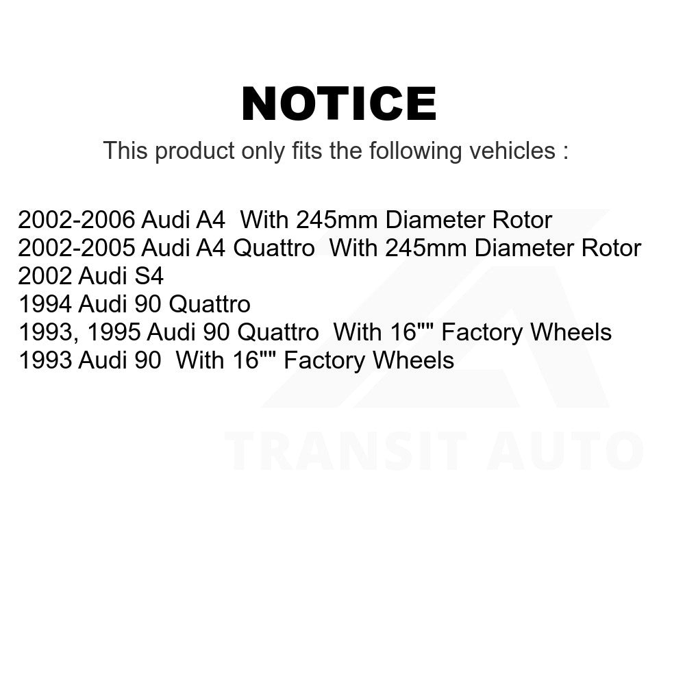 Rear Disc Brake Rotor 8-96424 For Audi A4 Quattro S4 90
