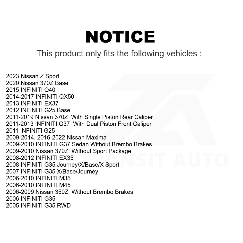 Rear Disc Brake Rotor 8-980333 For Nissan INFINITI Maxima G37 G35 M35 370Z 350Z QX50 EX35 G25 M45 Q40 EX37 Z