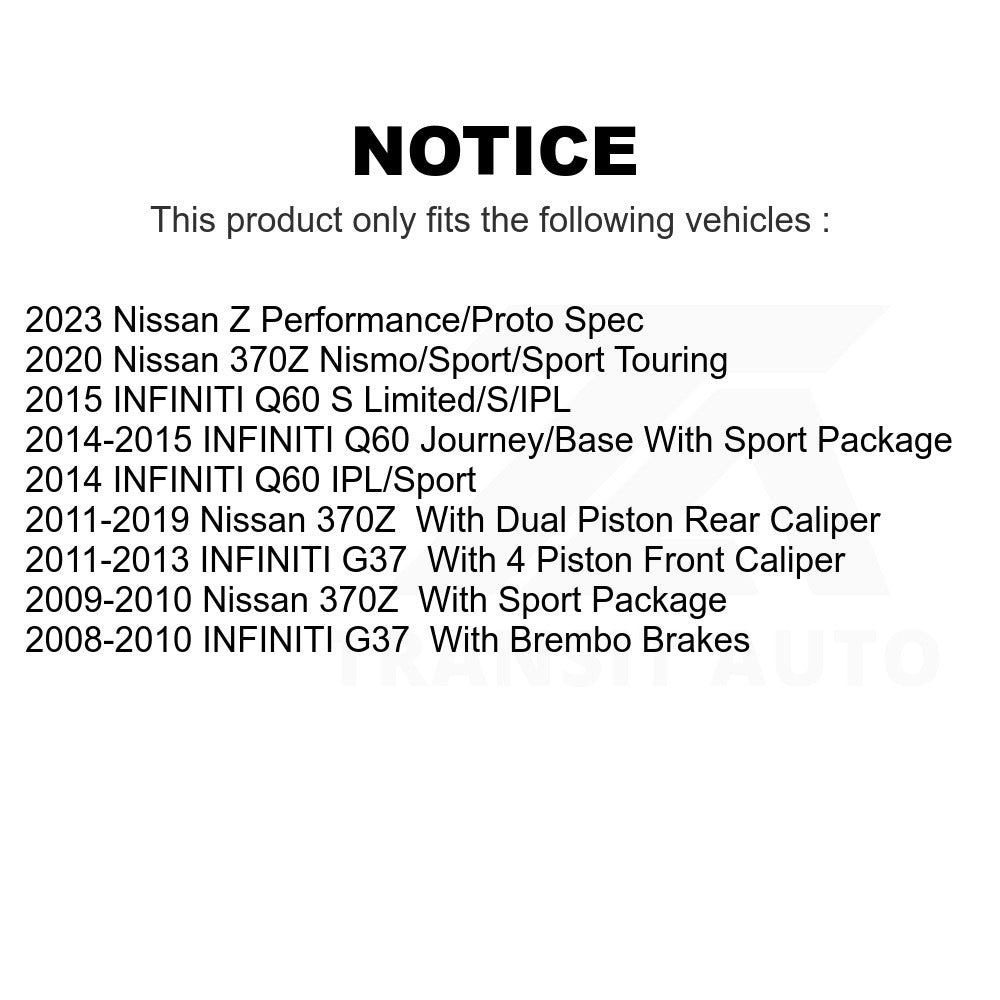Rear Disc Brake Rotor 8-980663 For INFINITI G37 Nissan 370Z Q60 Z