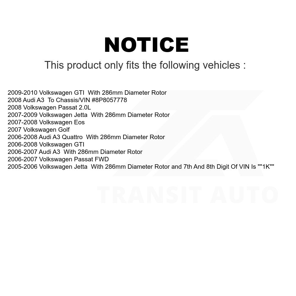 Rear Disc Brake Rotor 8-980684 For Volkswagen Jetta Passat GTI Eos Audi A3 Quattro Golf