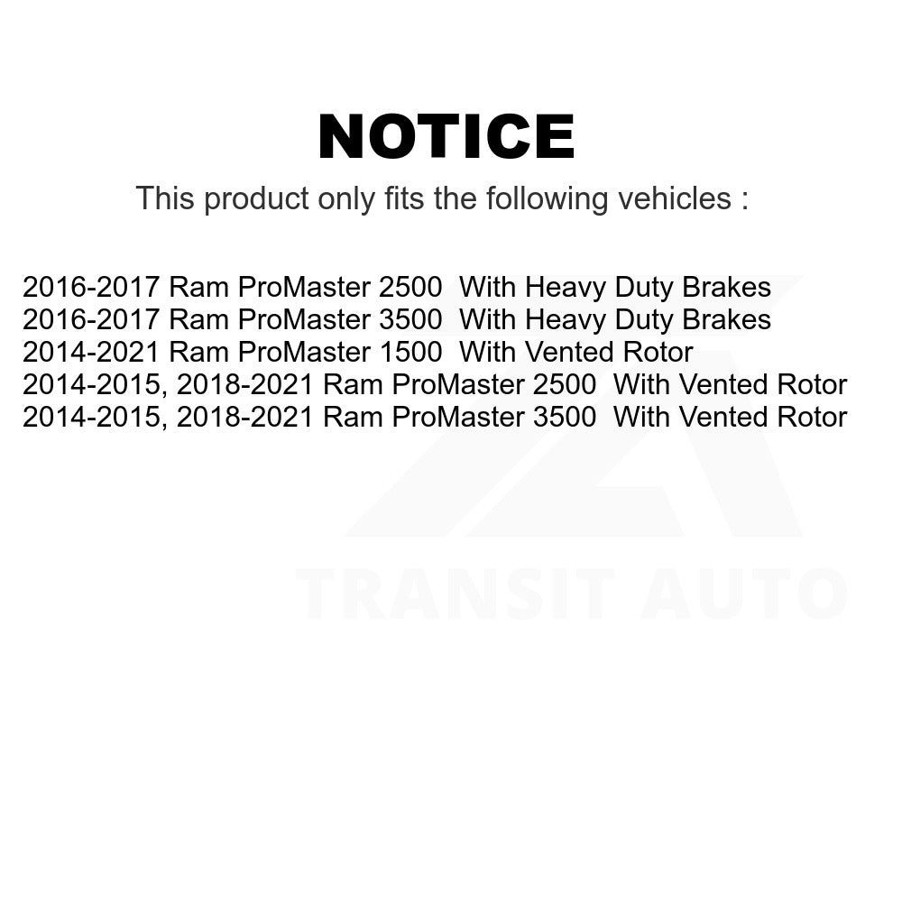 Rear Disc Brake Rotor GCR-781138 For Ram ProMaster 1500 2500 3500