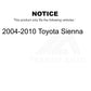 Rear Disc Brake Rotor GCR-980213 For 2004-2010 Toyota Sienna