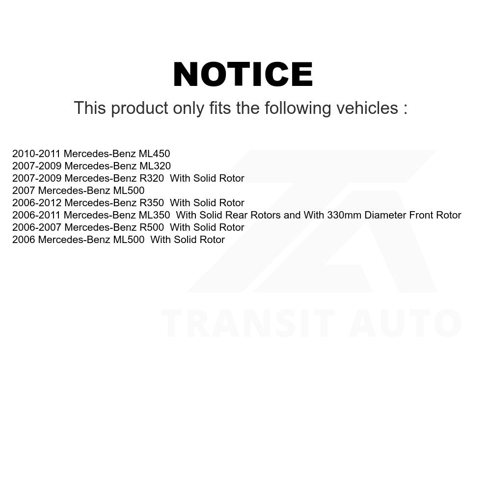 Rear Disc Brake Rotor GCR-980428 For Mercedes-Benz ML350 R350 ML500 ML320 R500 R320 ML450