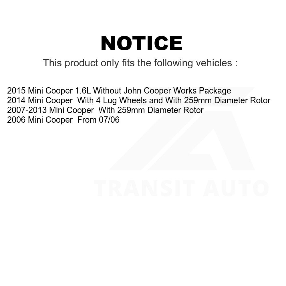 Rear Disc Brake Rotor GCR-980604 For Mini Cooper