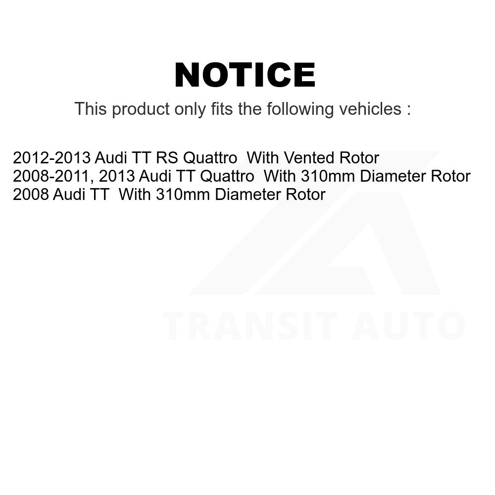 Rear Disc Brake Rotor GCR-980695 For Audi TT Quattro RS