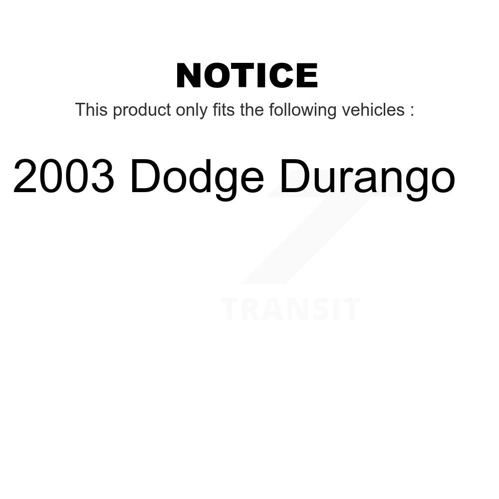 Rear Disc Brake Rotors Pair For 2003 Dodge Durango K8-100691
