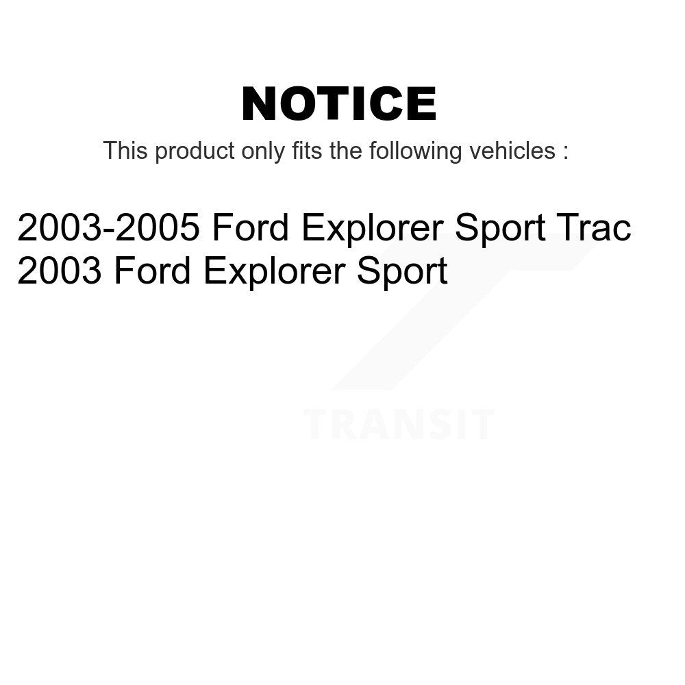 Rear Disc Brake Rotors Pair For Ford Explorer Sport Trac K8-100648