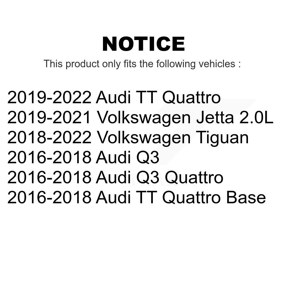 Rear Disc Brake Rotors Pair For Volkswagen Tiguan Jetta Audi Q3 Quattro TT K8-100943