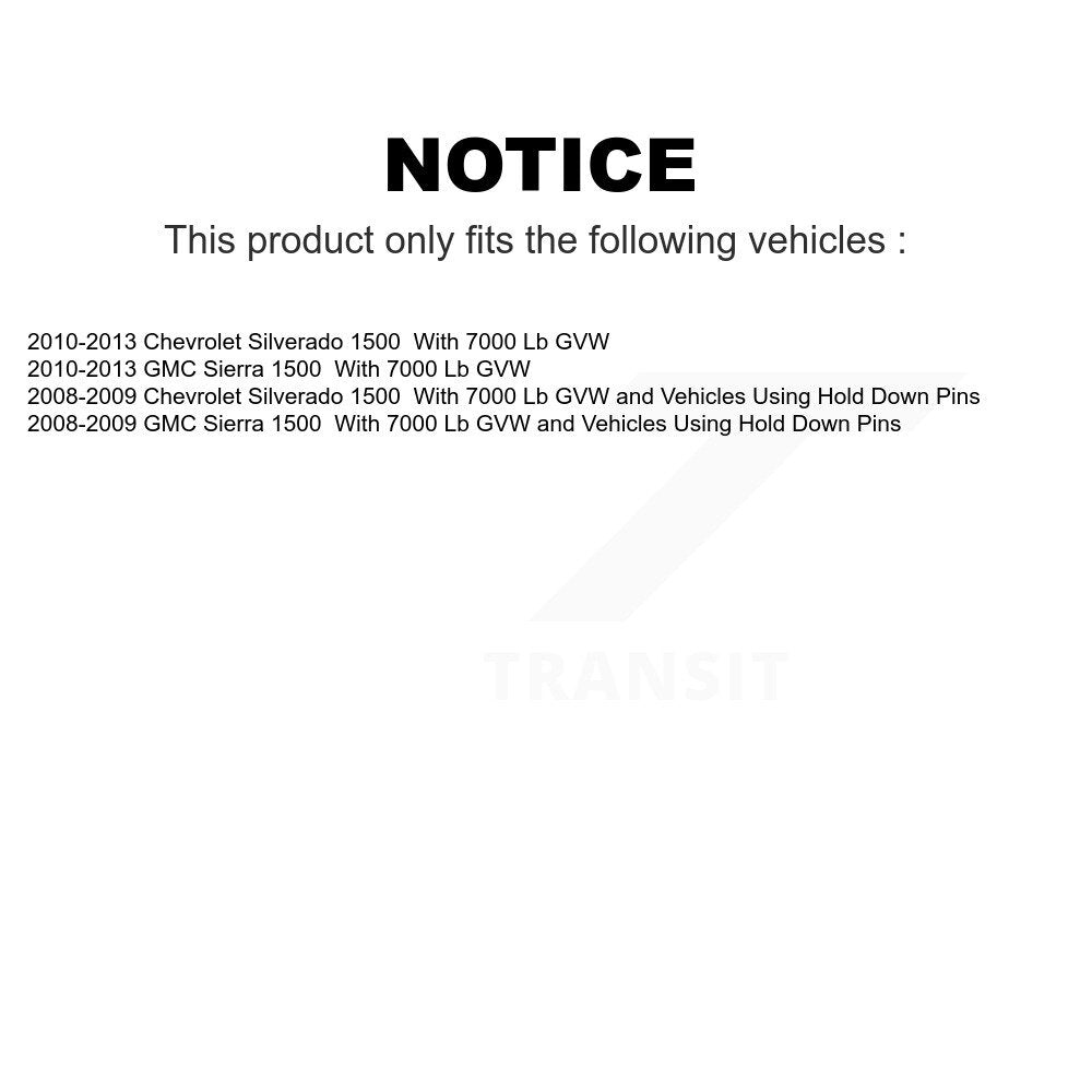 Rear Drum Brake Wheel Cylinder Pair For Chevrolet Silverado 1500 GMC Sierra K14-100042