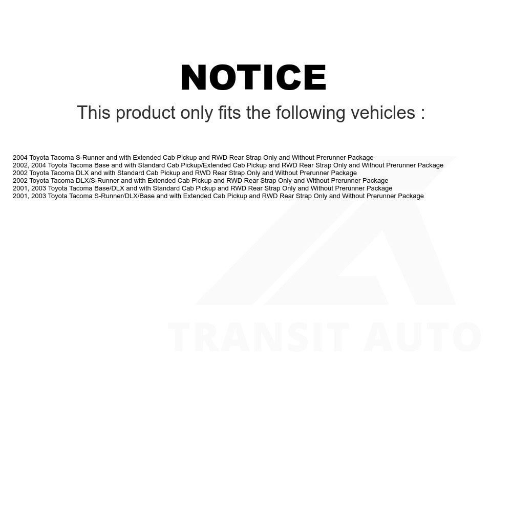 Rear Fuel Tank Strap AGY-01110309 For Toyota Tacoma Only Without Prerunner Package