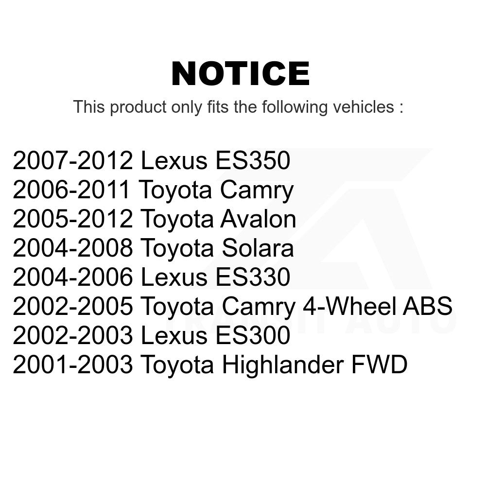 Rear Left Wheel Bearing Hub Assembly 70-512206 For Toyota Camry Lexus Avalon ES350 Solara Highlander ES330 ES300