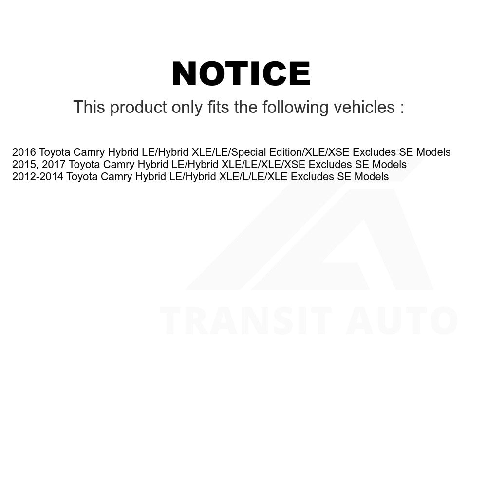 Rear Right Suspension Strut Coil Spring Assembly 78A-15026 For Toyota Camry Excludes SE Models