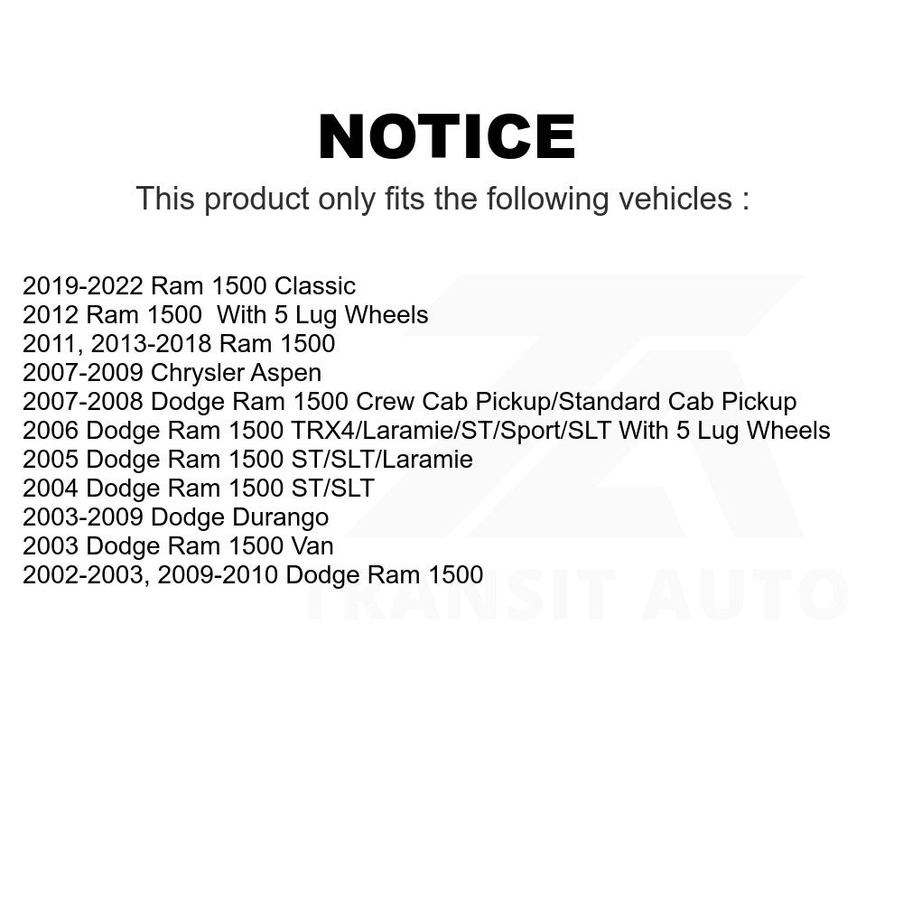 Rear Semi-Metallic Disc Brake Pads NWF-PRM898 For Ram 1500 Dodge Durango Classic Chrysler Aspen Van