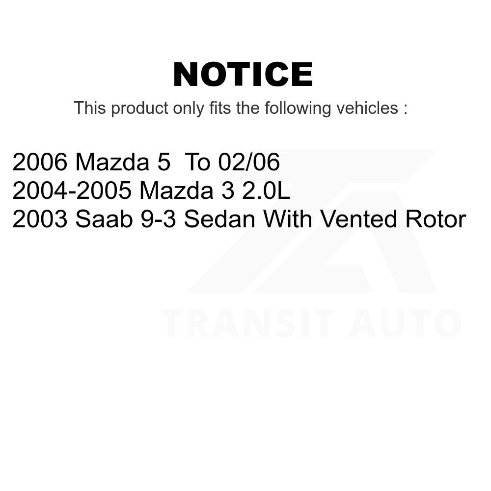 Rear Semi-Metallic Disc Brake Pads NWF-PRM973 For Mazda 3 Saab 9-3 5