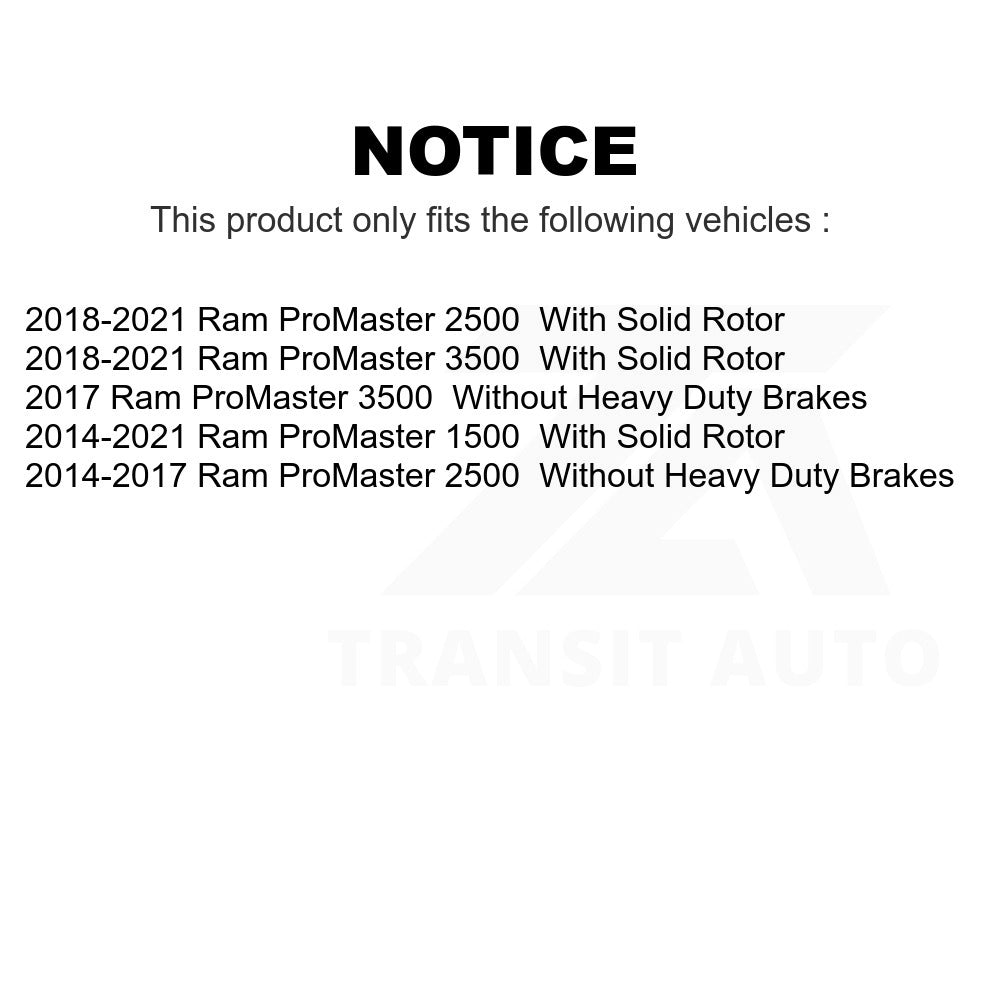 Rear Semi-Metallic Disc Brake Pads PPF-D1490 For Ram ProMaster 1500 2500 3500