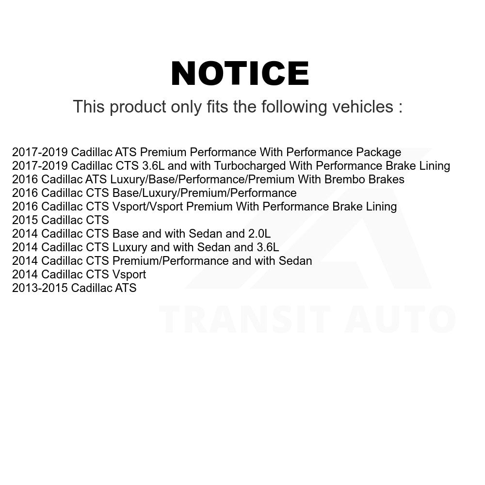 Rear Semi-Metallic Disc Brake Pads PPF-D1659 For Cadillac ATS CTS