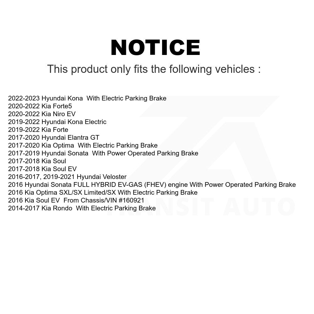 Rear Semi-Metallic Disc Brake Pads SIM-1813 For Kia Hyundai Sonata Optima Soul Forte Veloster Elantra GT EV Kona Rondo Forte5 Niro Electric