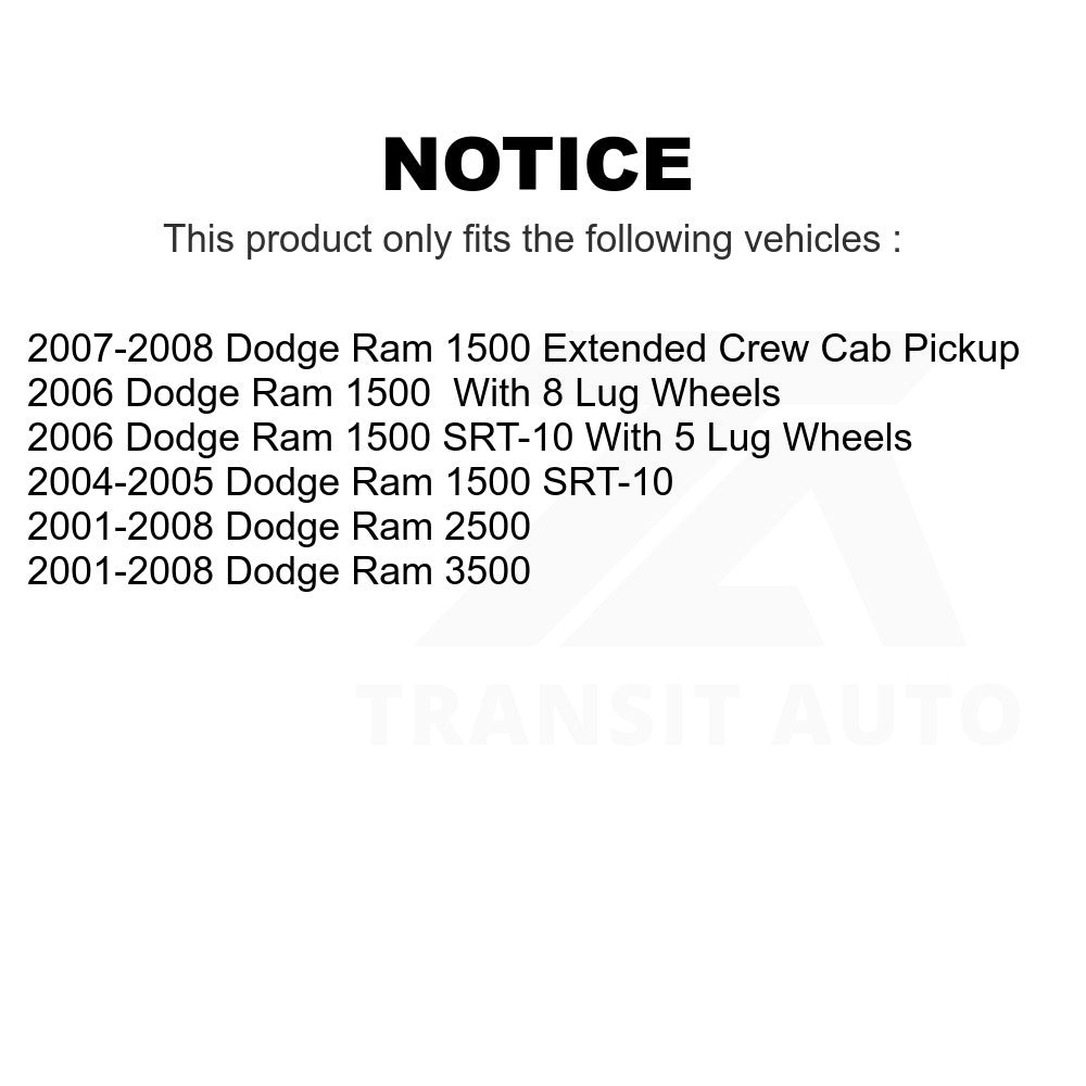 Rear Semi-Metallic Disc Brake Pads SIM-702A For Dodge Ram 1500 2500 3500