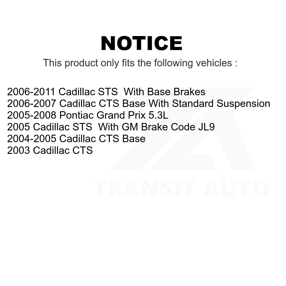 Rear Semi-Metallic Disc Brake Pads SIM-922 For Cadillac Pontiac Grand Prix CTS STS