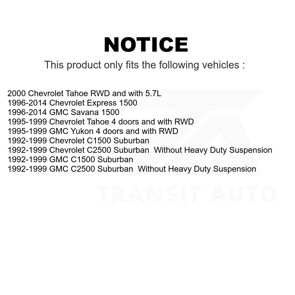 Rear Shock Absorber 78-37085 For Chevrolet Tahoe Express 1500 GMC C1500 Suburban Yukon Savana C2500