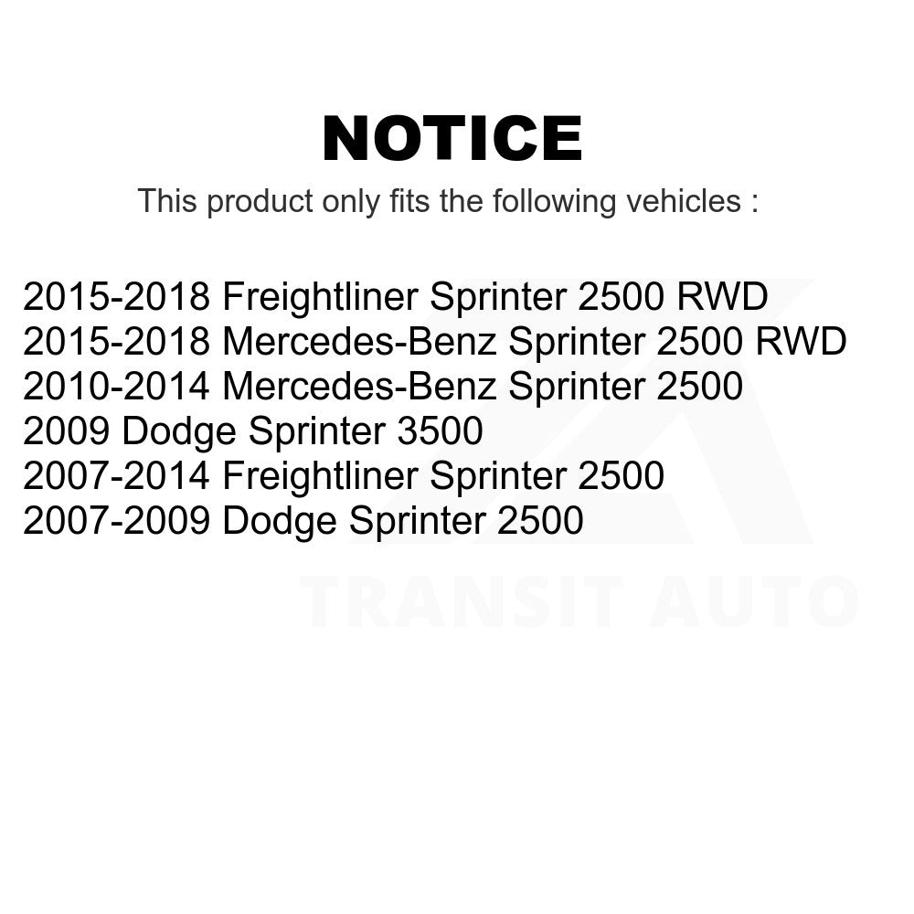 Rear Suspension Stabilizer Bar Link Kit TOR-K700434 For Sprinter 2500 Mercedes-Benz Dodge Freightliner 3500