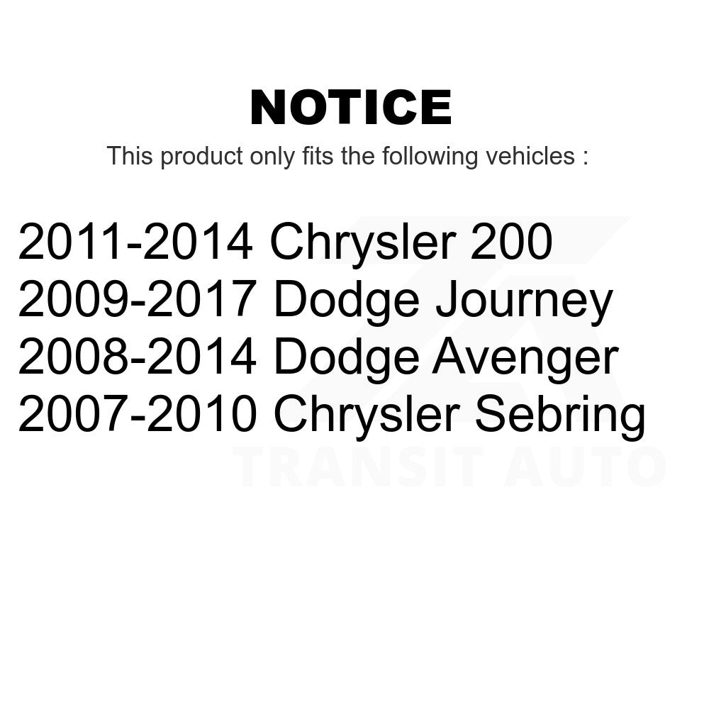 Rear Suspension Trailing Arm Bushing TOR-K201355 For Dodge Journey Chrysler Avenger 200 Sebring