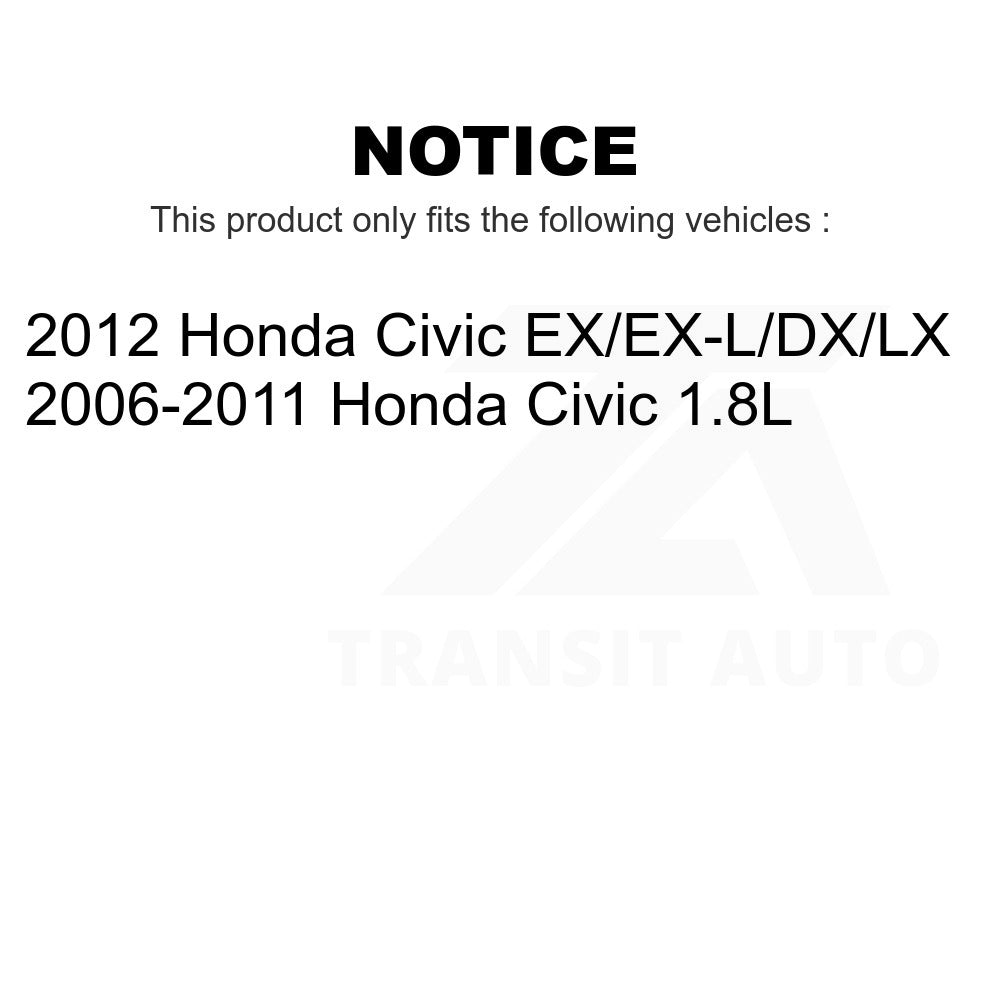Rear To Frame Suspension Stabilizer Bar Bushing Kit TOR-K200610 For Honda Civic