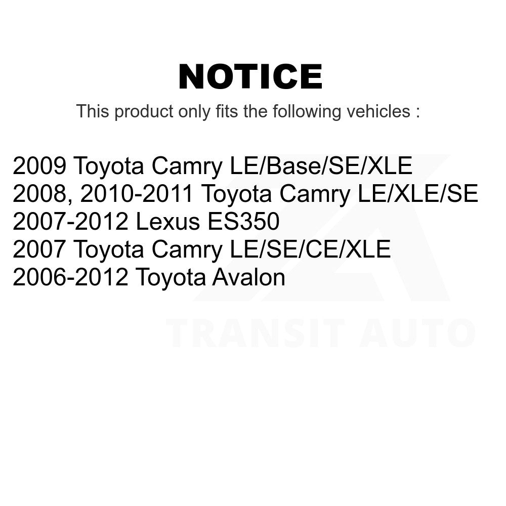 Rear To Frame Suspension Stabilizer Bar Bushing Kit TOR-K200751 For Toyota Camry Lexus ES350 Avalon