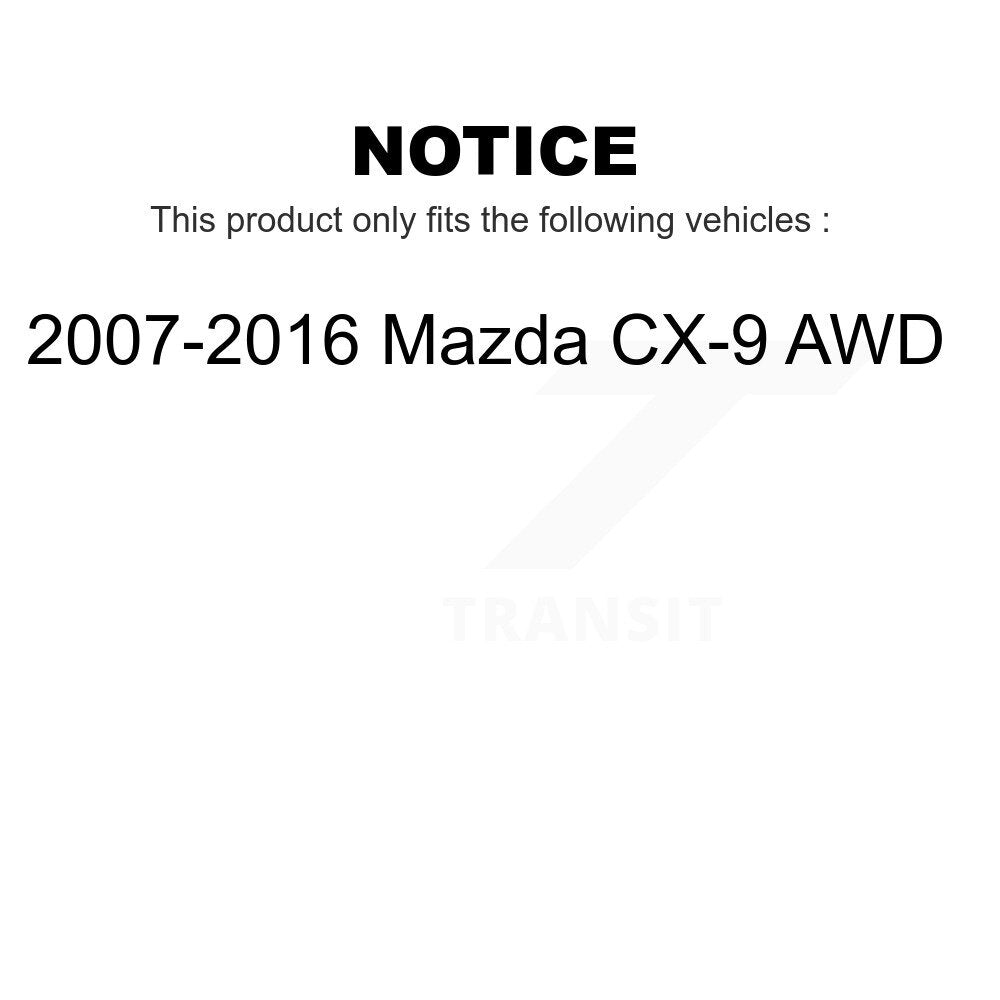Rear Wheel Bearing And Hub Assembly Pair For 2007-2016 Mazda CX-9 AWD K70-100734