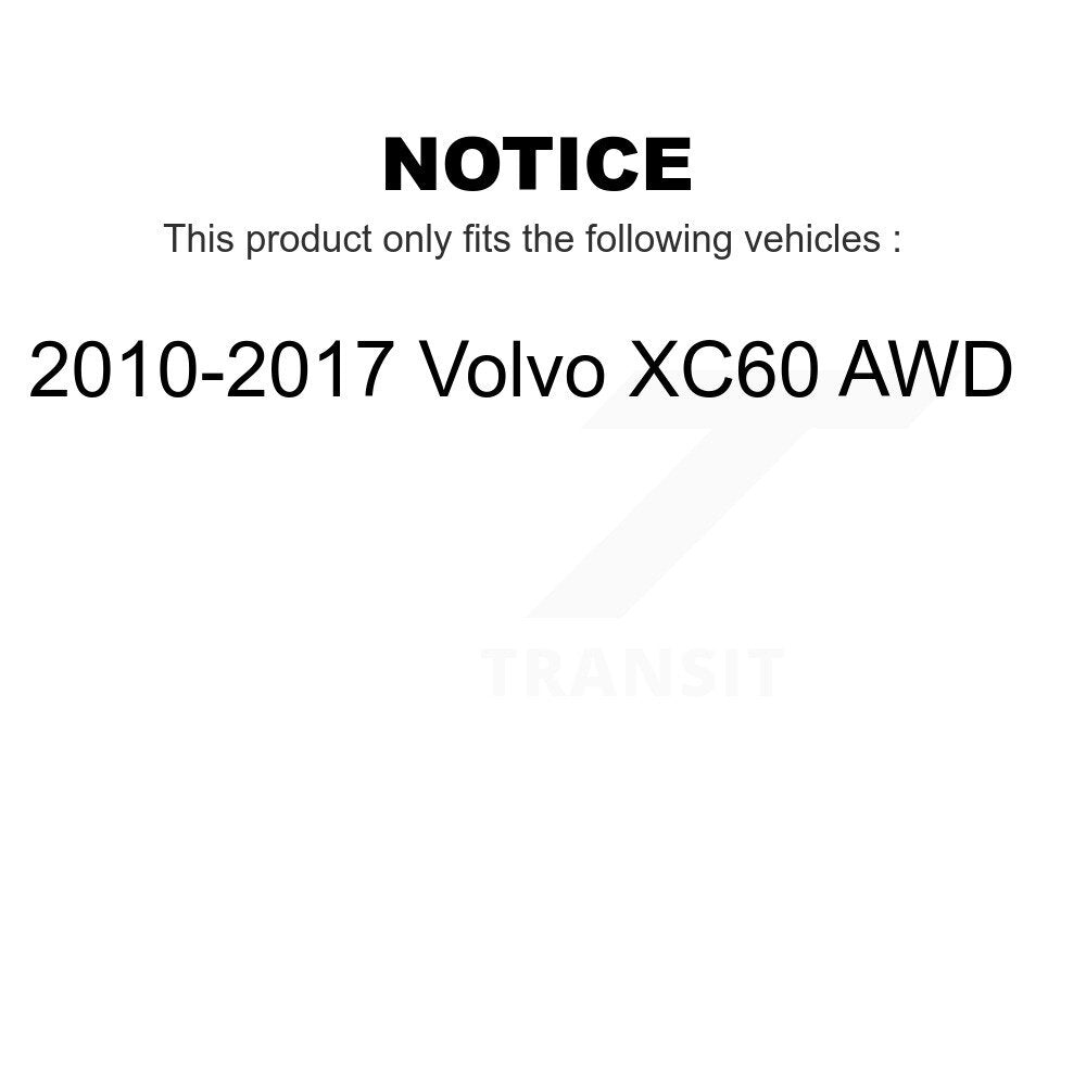 Rear Wheel Bearing And Hub Assembly Pair For 2010-2017 Volvo XC60 AWD K70-101381