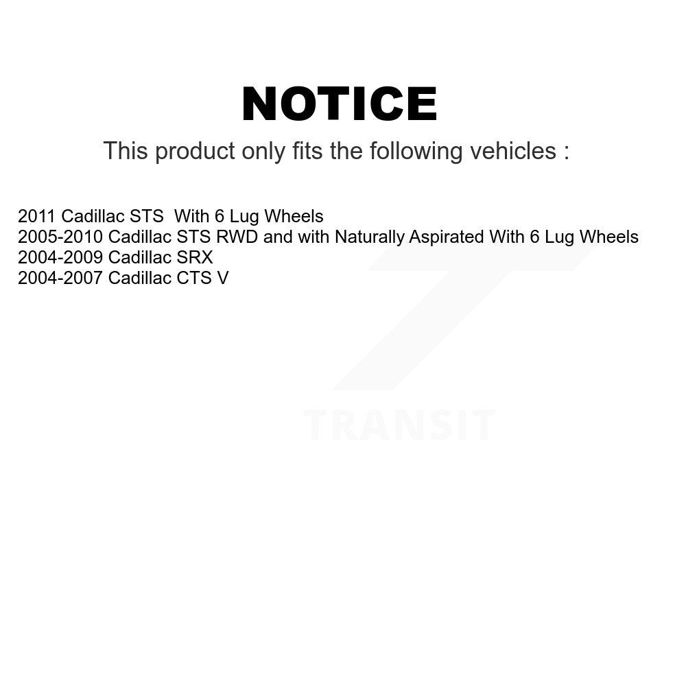 Rear Wheel Bearing And Hub Assembly Pair For Cadillac CTS SRX STS K70-100615