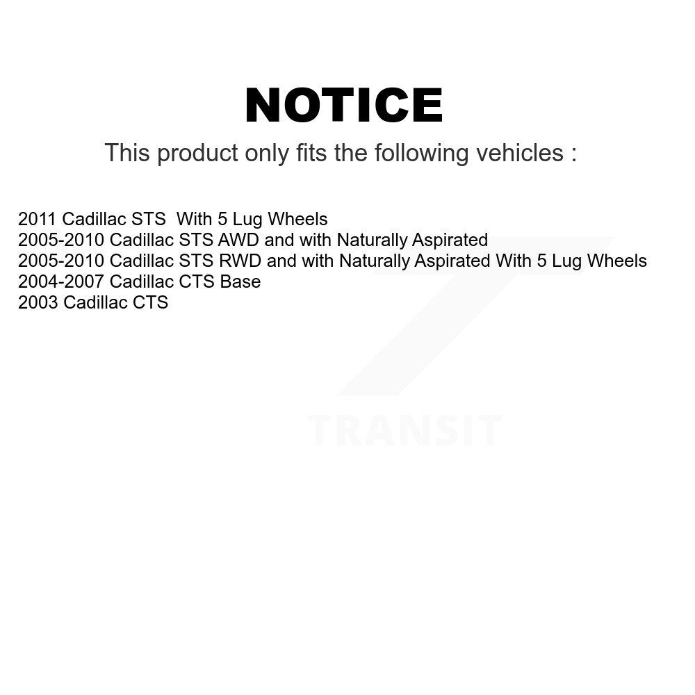 Rear Wheel Bearing And Hub Assembly Pair For Cadillac CTS STS K70-100607